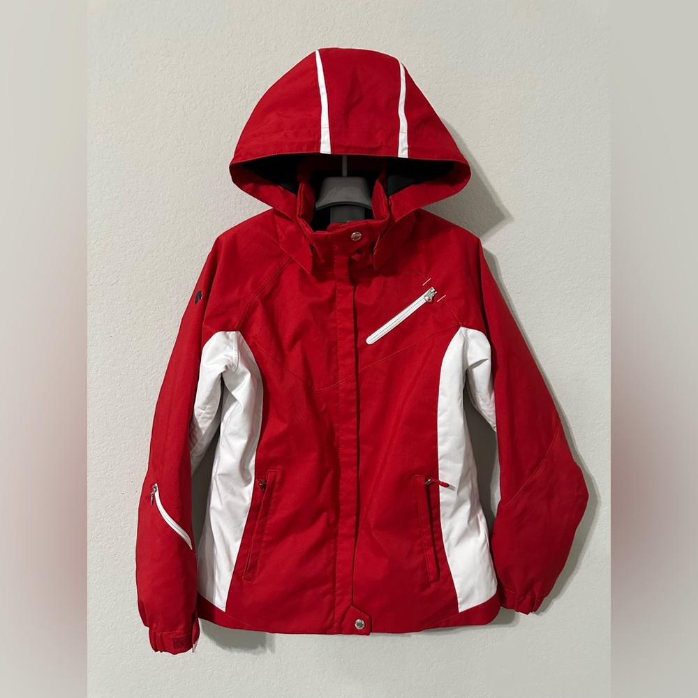 Descente Red and White Ski Jacket